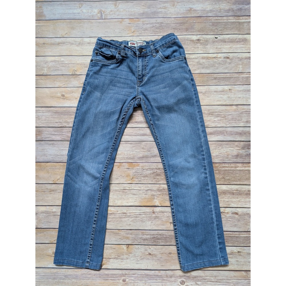 Levi's 511 Slim Performance Jeans Boys Size 12 Reg Cotton Blue Adjustable Waist